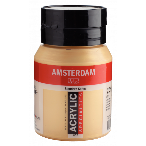 Amsterdam Akrylmaling 500 ML. "Light Gold 802"