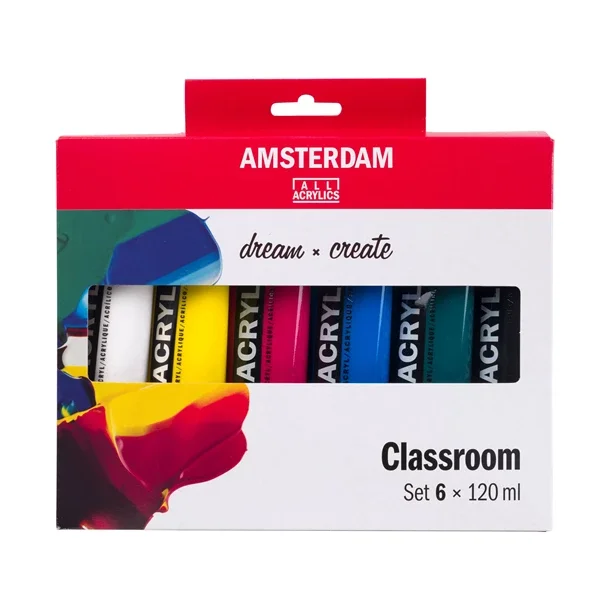 Amsterdam Akrylmaling Classroom st med 6 x 120 ML