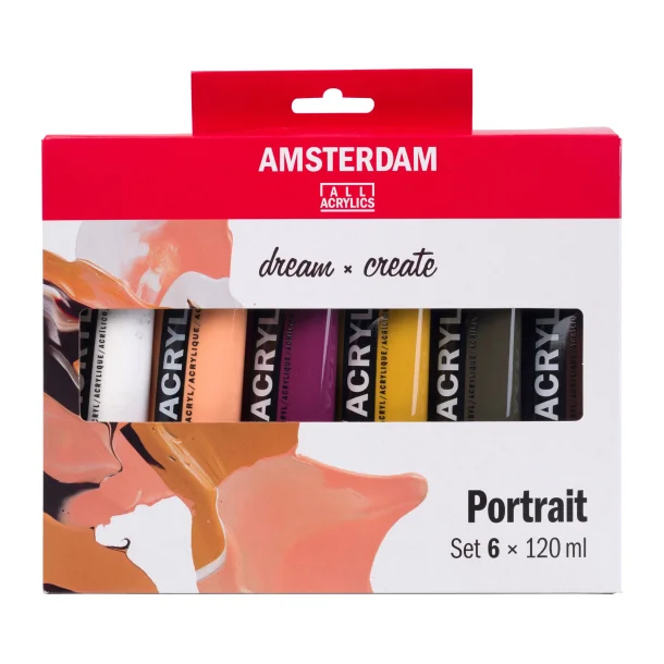 Amsterdam Akrylmaling Portrait st med 6 x 120 ML