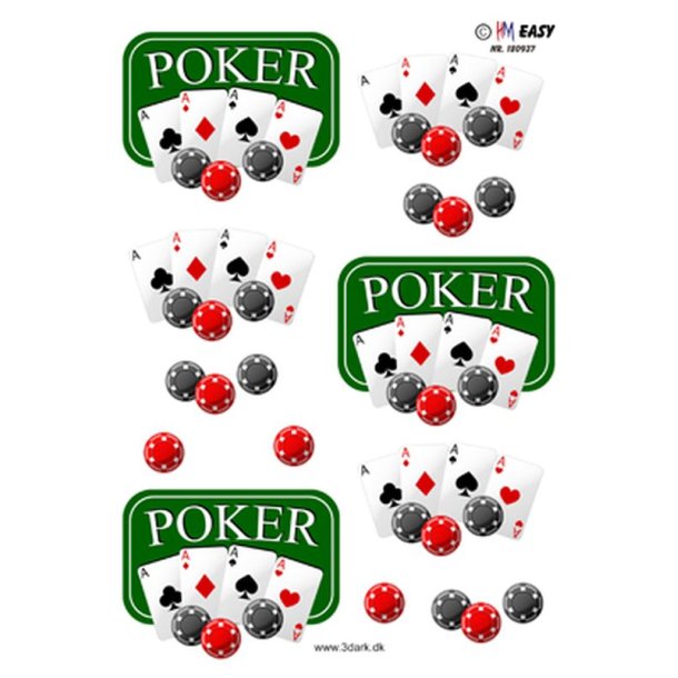 3D ark Poker, esser og jetoner M10