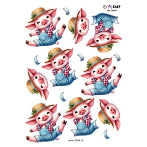 3D ark Sjov springende gris M17