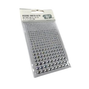 Rhinsten selvklb. mix str. Iriserende