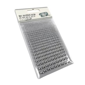 Halvperle selvklb. mix str. Slv