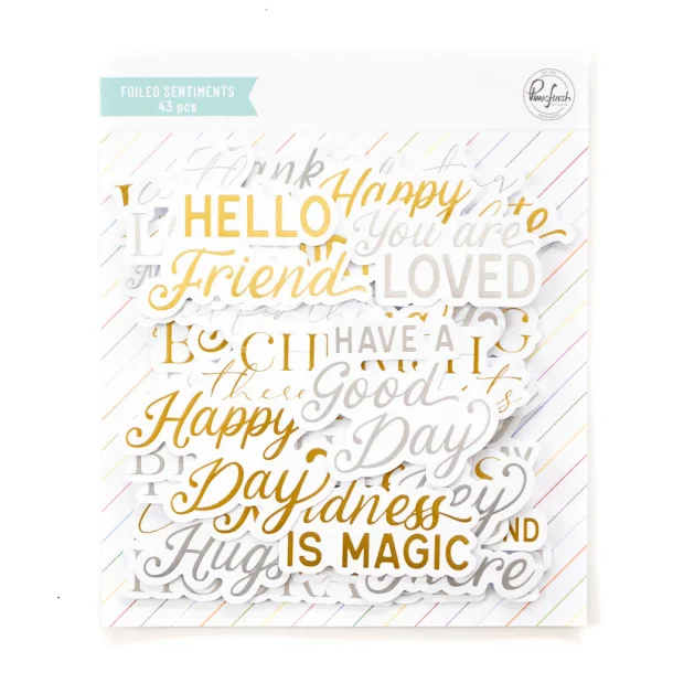 Foiled Sentiments 43stk - Pink fresh