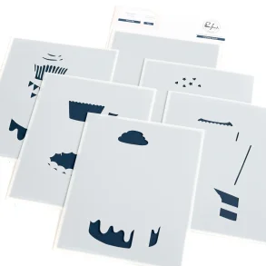 Sweet Day layering stencil 6 stk - Pink fresh