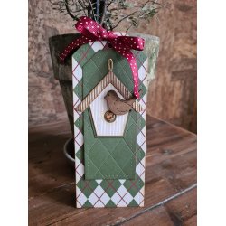 Designpapir Gr�n Harlekin 30,5 x 30,5 cm - Luna Hobby