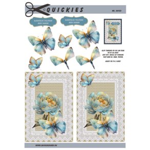 3D ark Q Blomst & sommerfugl M6