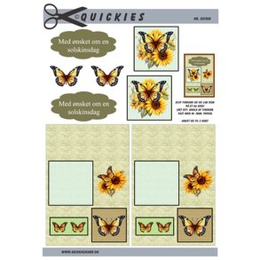 3D ark Q Solsikker & sommerfugl M38
