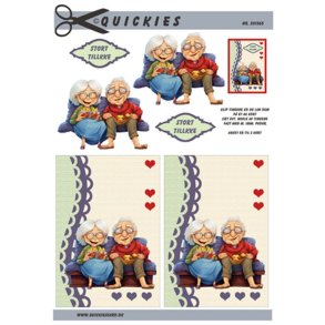 3D ark Q ldre dame & mand i sofa M4