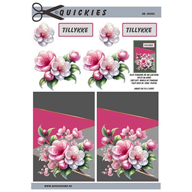 3D ark Q bleblomster M25