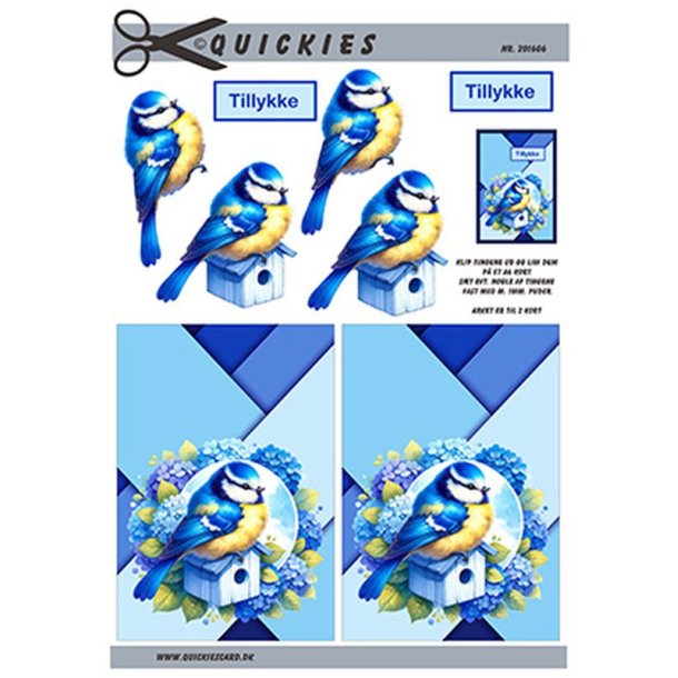 3D ark Blmejse p hus, Quickies card, M19