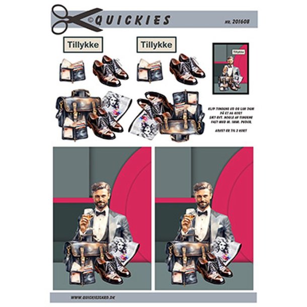 3D ark Herremotiver. Quickies card, M19