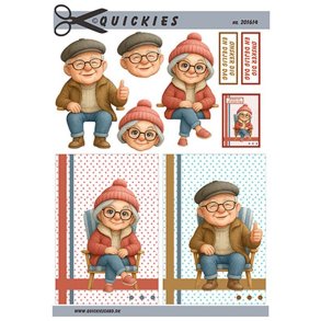 3D ark Bedstemor og far i stol