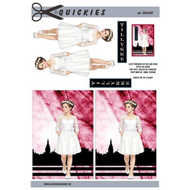 3D ark Konfirmationspige med bybaggrund