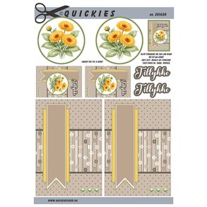 3d ark Gule blomster
