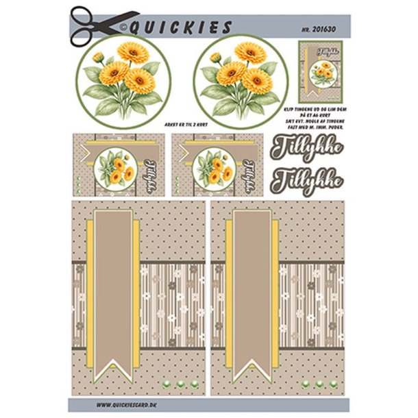 3d ark Gule blomster