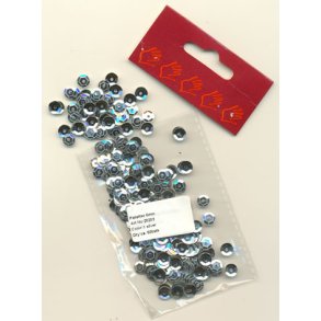 Pailletter slv 6mm ca. 500stk