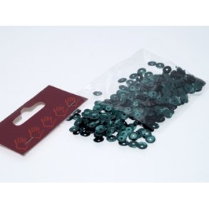 Pailletter mrk grn 6mm ca. 500stk