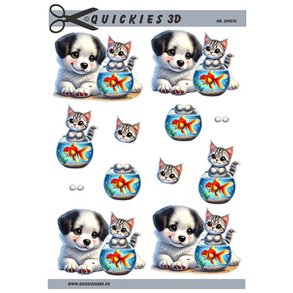 3D ark Hundehvalp, killing og fisk Quickies, M19