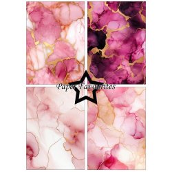Papirblok Alcohol Ink - Pink &amp; Gold A5 PFA205