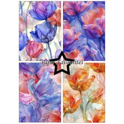 Papirblok Alcohol Ink - Tulips A5 PFA206