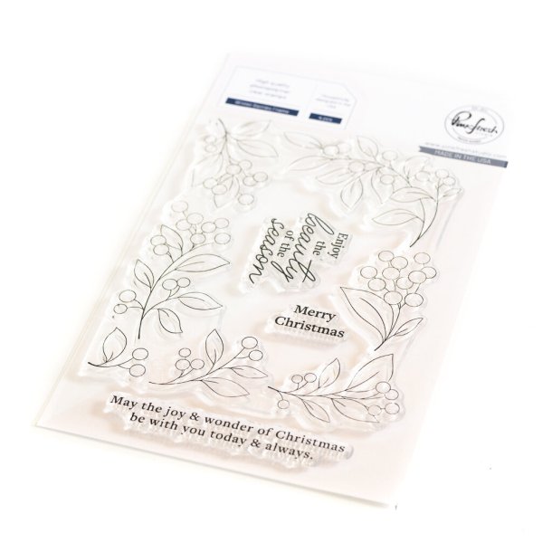 Akrylstempel Winter Berries Frame - Pinkfresh Studio