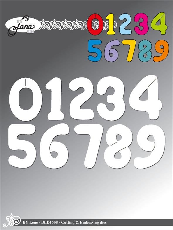 BY LENE Die BLD1508 Balloon Numbers - By Lene dies - Lunahobby