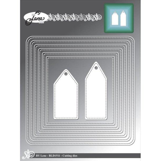 Die Square Frame w/tags BLD1511 BY LENE