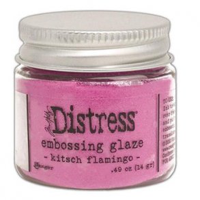 Distress embossing glaze - Kitsch Flamingo 
