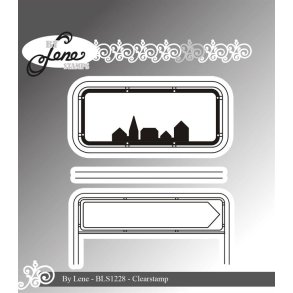 BY LENE Akrylstempel BLS1228 By skilt BEM�RK P� LAGER D. 30/6