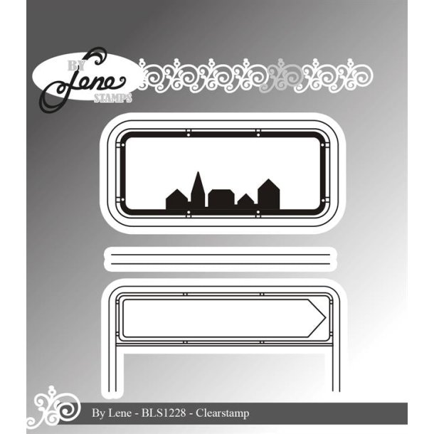 BY LENE Akrylstempel BLS1228 By skilt BEMRK P LAGER D. 30/6