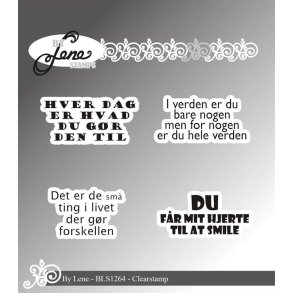 Akrylstempel Danske tekster BLS1264 BY LENE 