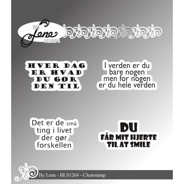 Akrylstempel Danske tekster BLS1264 BY LENE 