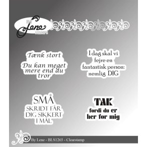 Akrylstempel Danske tekster BLS1265 BY LENE