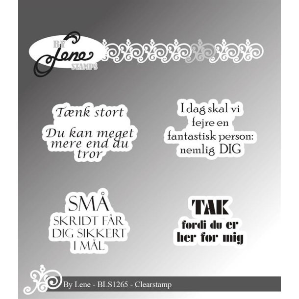 Akrylstempel Danske tekster BLS1265 BY LENE