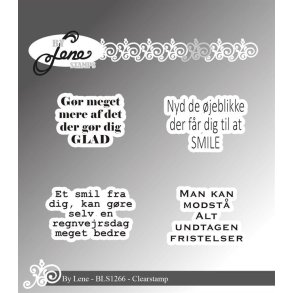Akrylstempel Danske tekster BLS1266 BY LENE
