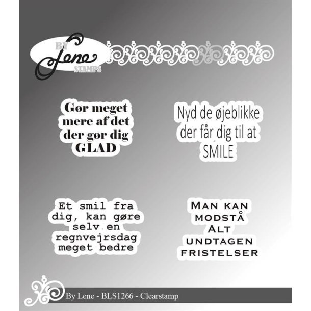 Akrylstempel Danske tekster BLS1266 BY LENE