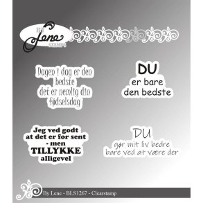Akrylstempel Danske tekster BLS1267 BY LENE 