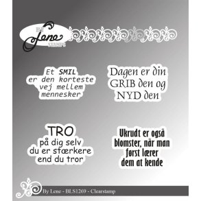 Akrylstempel Danske tekster BLS1269 BY LENE 