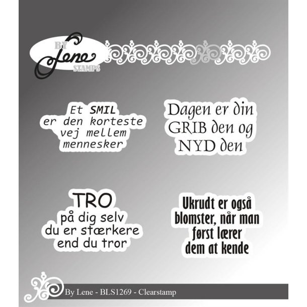 Akrylstempel Danske tekster BLS1269 BY LENE 