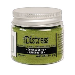 Distress Embossing Glaze - Crushed olive 14 gr