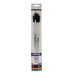Graduate Bristle Long Handle penselst 4 stk - Daler Rowney