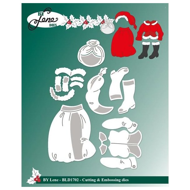 Die Mother Christmas Clothes BLD1702 BY LENE P LAGER IGEN