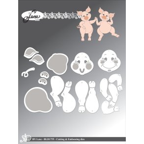 Die Happy Pigs BLD1755 BY LENE 