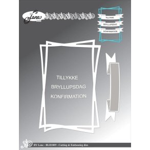 Die Rectangle w/texts BLD1809 BY LENE