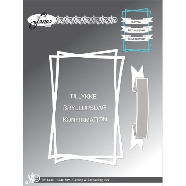 Die Rectangle w/texts BLD1809 BY LENE