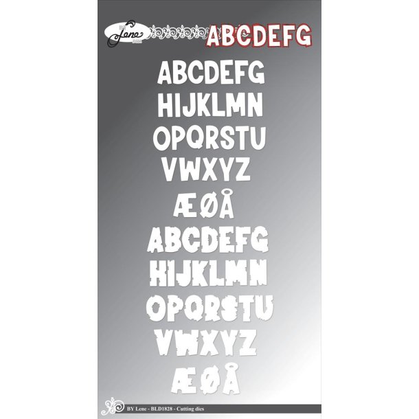 Die Alphabet w/shadow BLD1828 BY LENE 