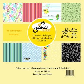 L�S BEM�RKNING Papirblok Skolestart BLP008 15x15cm BY LENE BESTILLINGSVARER