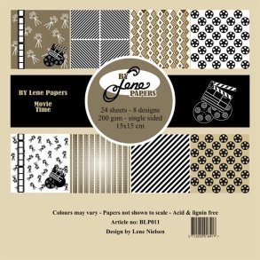 L�S BESKRIVELSE Papirblok Movie time BLP011 15x15cm BY LENE BESTILLINGSVARE