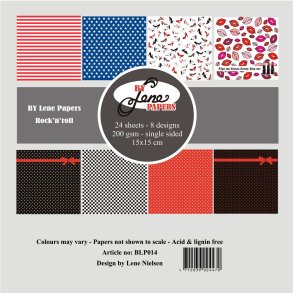 L�S BEM�RKNING Papirblok Rock'n'roll BLP014 15x15cm BY LENE BESTILLINGSVARER